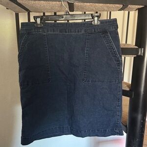 DownEast Dark Blue Denim Pencil Skirt